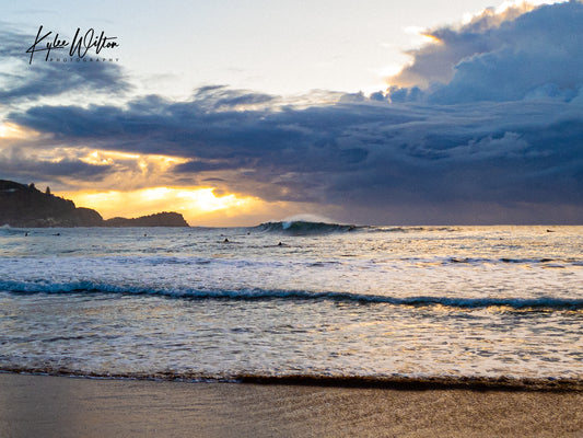 Avoca Beach in a mood on the Central Coast, Australia, on 27 April 2024.