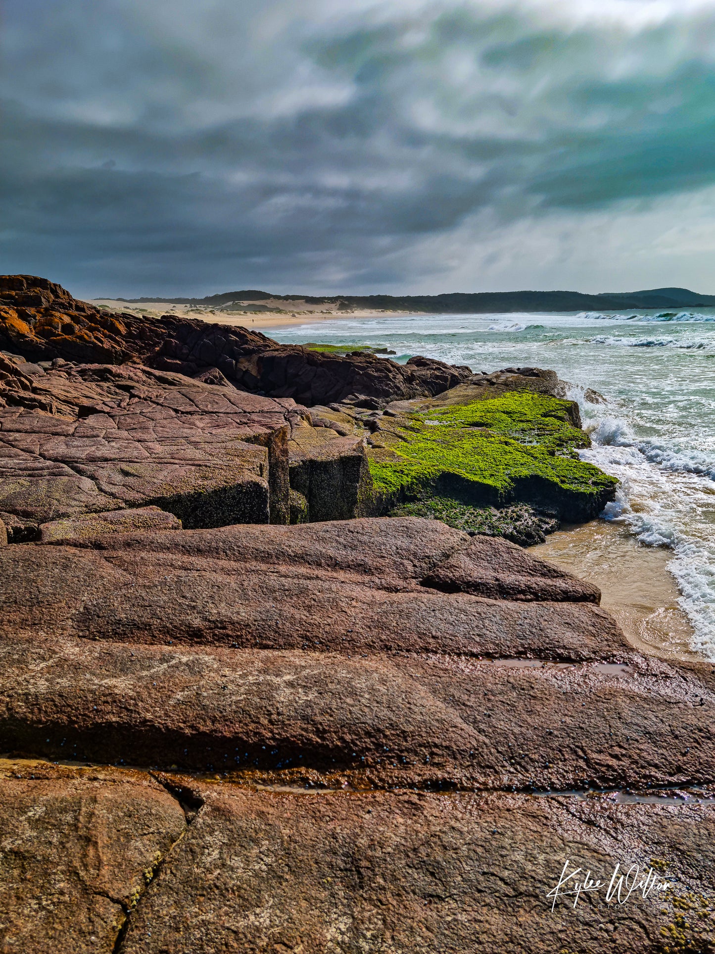 Samurai Beach from Middle Rock, Port Stephens, Australia, in December 2024.