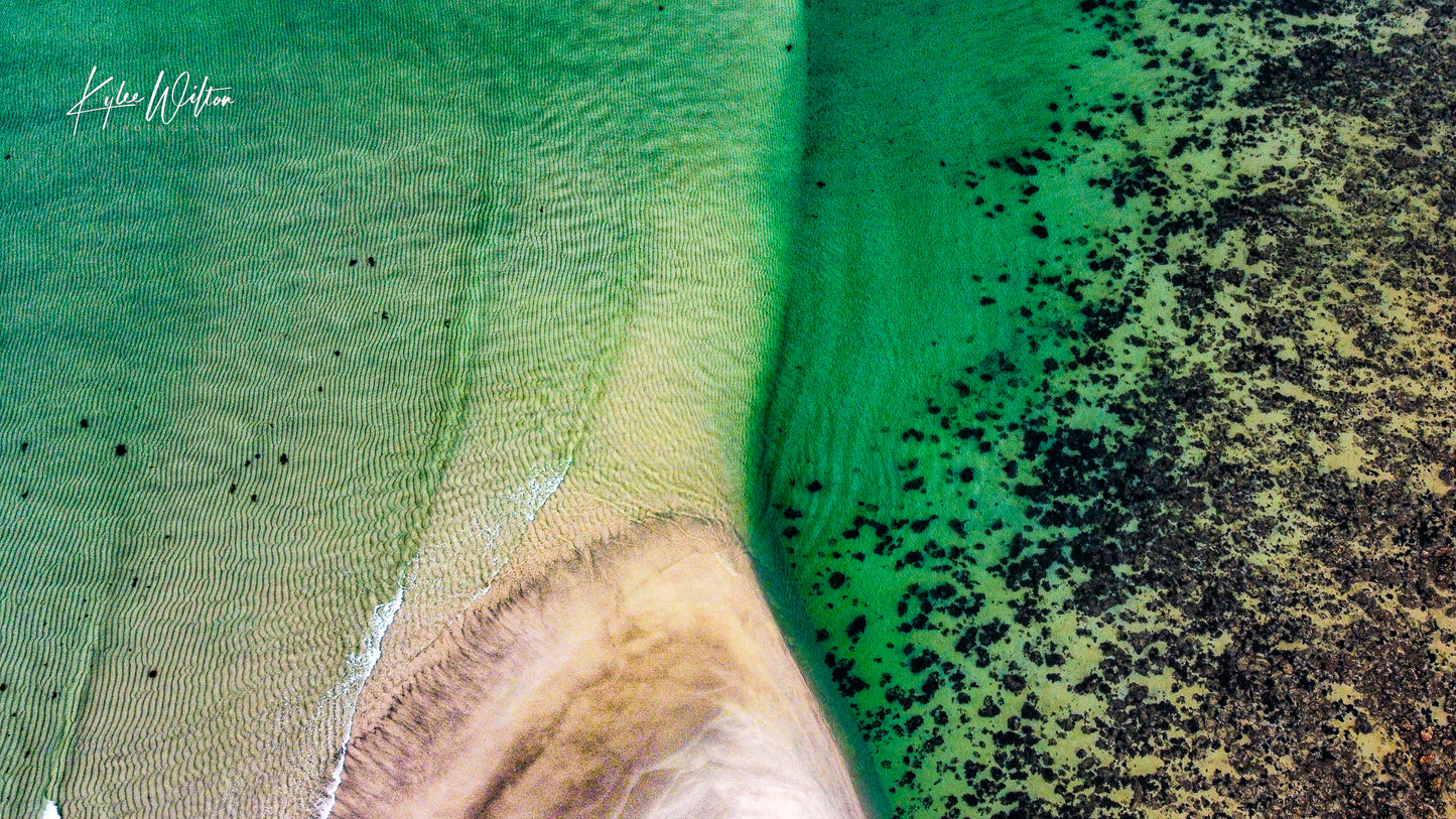 Jimmy's Beach textures, Port Stephens, Australia, in December 2024.